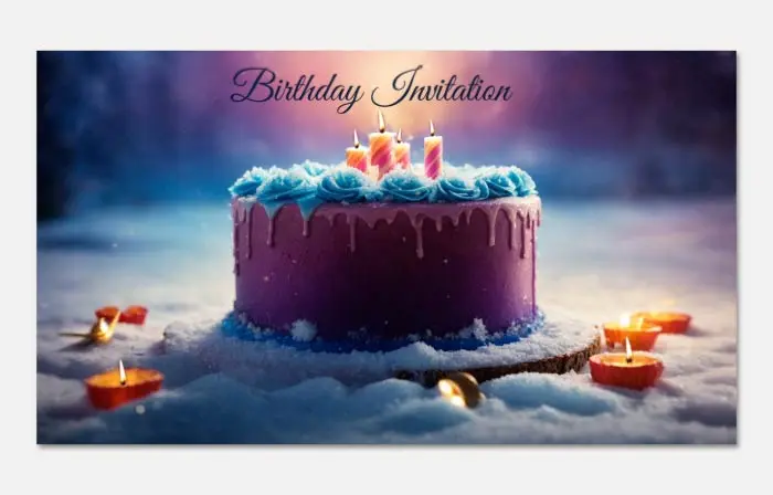 Frozen Theme 3D Birthday Invitation Slideshow